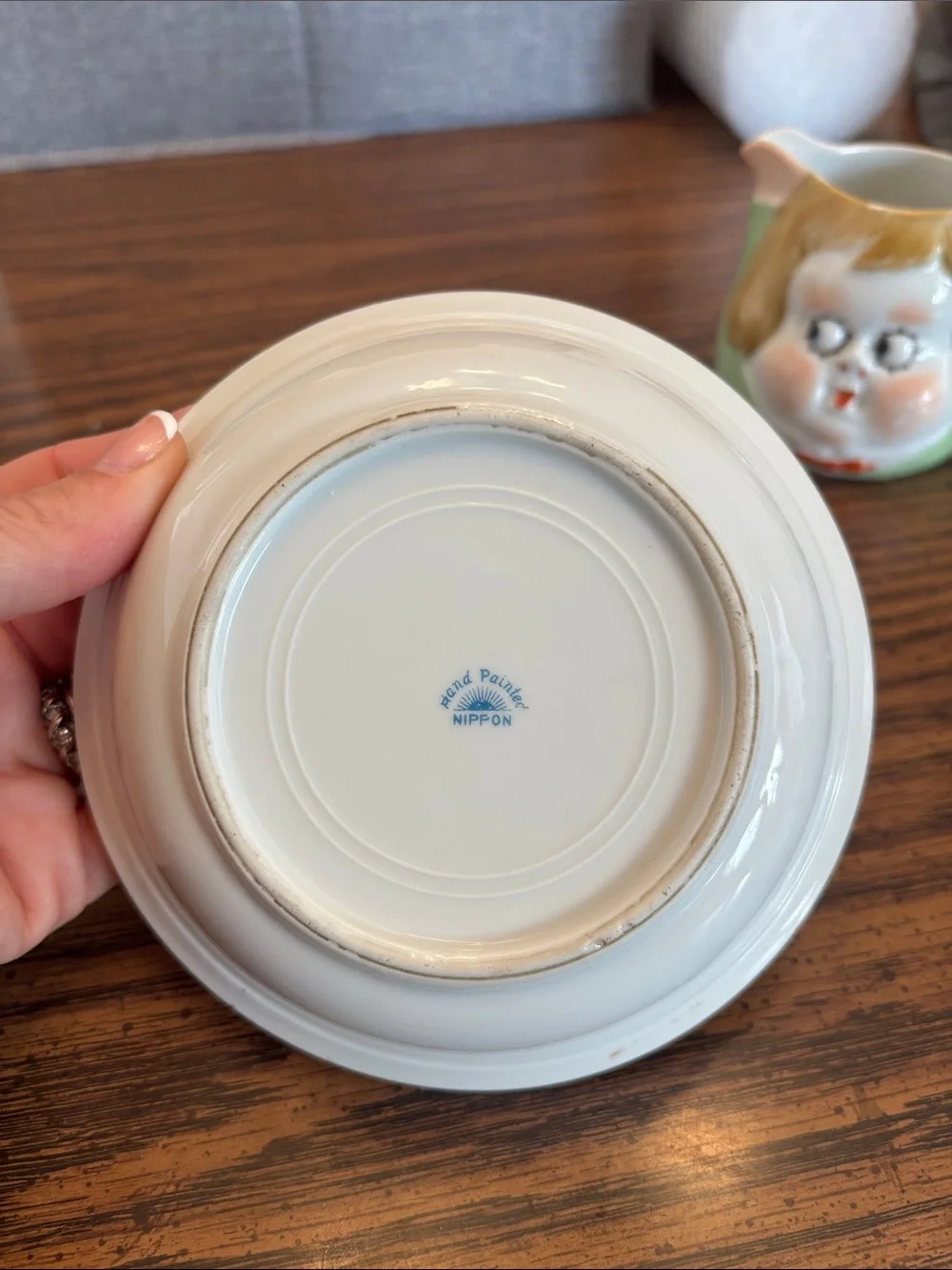 Vintage Nippon Child’s breakfast set.  Plate, bowl, milk pitcher